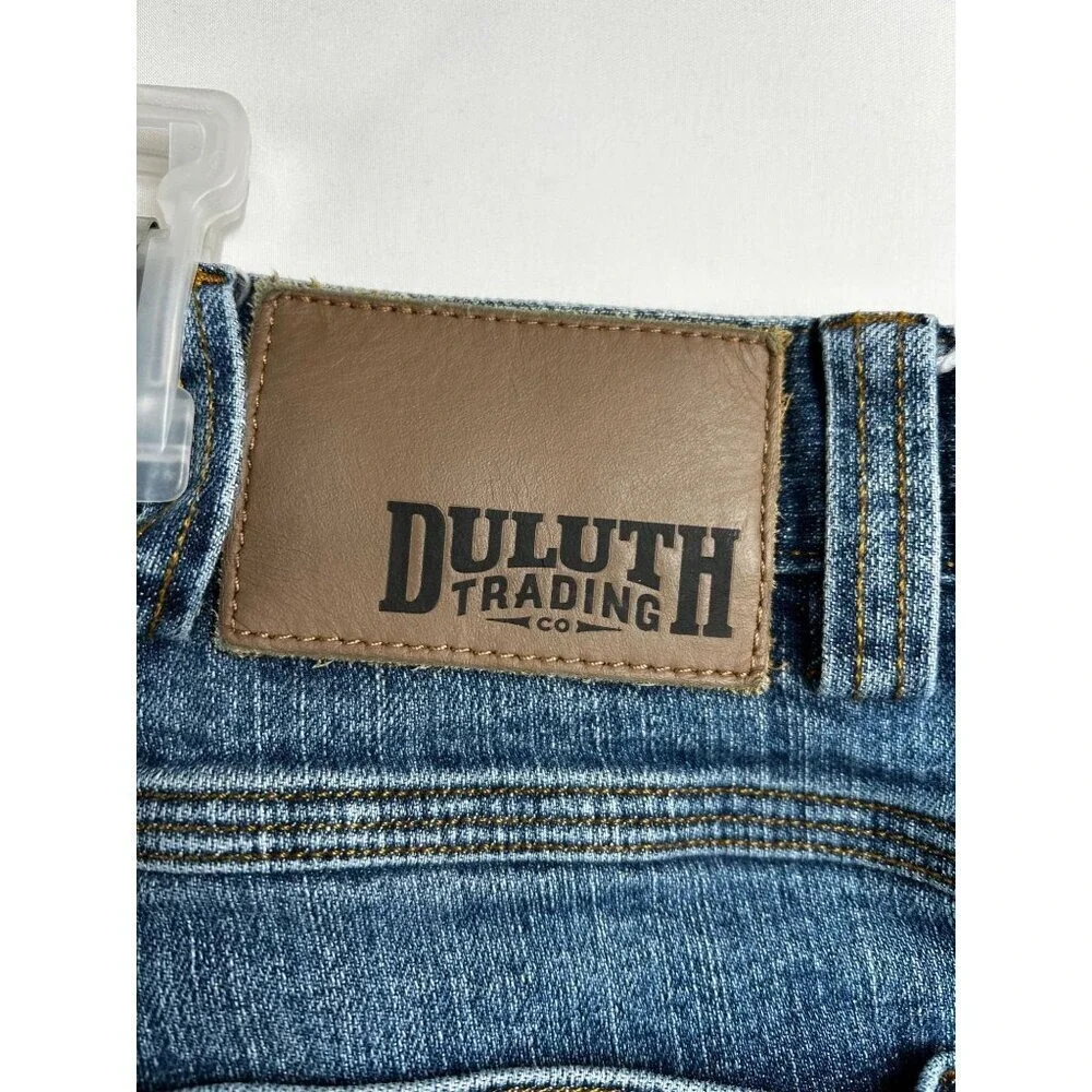 Duluth Trading Flex Ballroom Jeans 44x32 Relaxed Fit Mens Blue‎ Denim Cotton